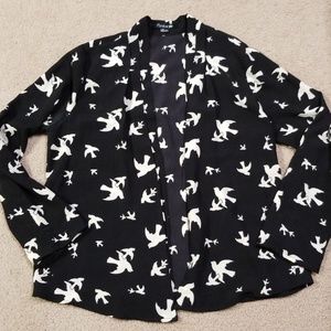 Forever 21 bird blouse
